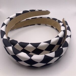 Black and White Checkered Headband